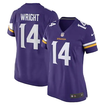 womens nike ryan wright purple minnesota vikings game playe